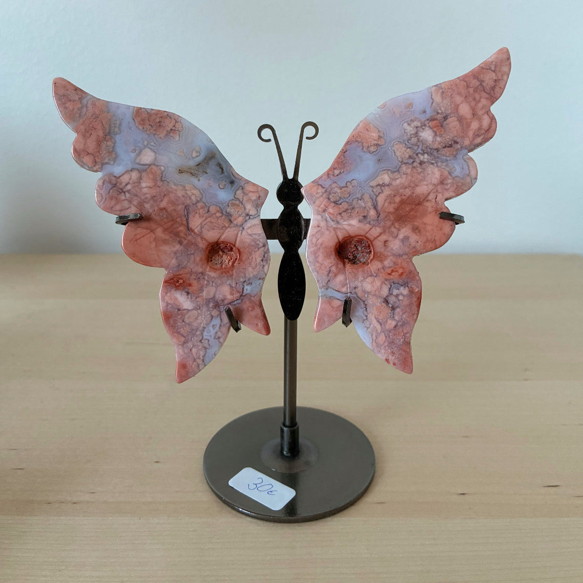 Cotton candy-akaatti perhonen